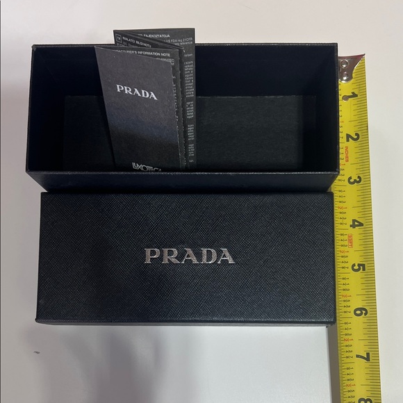 Prada Black Saffiano Men's Glasses Case with Logo - Picture 2 of 4